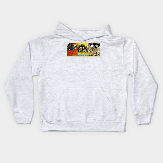 Mystery Science 3-Episode Banner - Series 17 Kids Hoodie by Starbase79